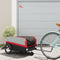 vidaXL - Fietstrailer - 45 - kg - ijzer - zwart - en - rood