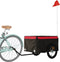 vidaXL - Fietstrailer - 45 - kg - ijzer - zwart - en - rood