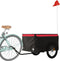 vidaXL - Fietstrailer - 45 - kg - ijzer - zwart - en - rood