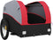 vidaXL - Fietstrailer - 45 - kg - ijzer - zwart - en - rood