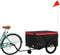 vidaXL - Fietstrailer - 45 - kg - ijzer - zwart - en - rood