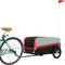 vidaXL - Fietstrailer - 45 - kg - ijzer - zwart - en - rood