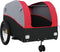 vidaXL - Fietstrailer - 45 - kg - ijzer - zwart - en - rood