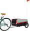 vidaXL - Fietstrailer - 45 - kg - ijzer - zwart - en - rood