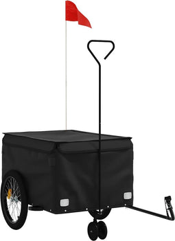 vidaXL - Fietstrailer - 45 - kg - ijzer - zwart