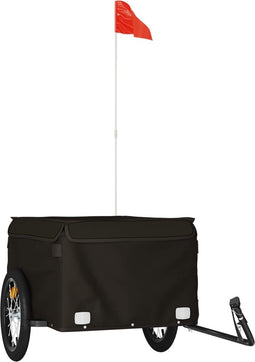 vidaXL - Fietstrailer - 45 - kg - ijzer - zwart