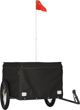 vidaXL - Fietstrailer - 45 - kg - ijzer - zwart