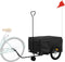 vidaXL - Fietstrailer - 45 - kg - ijzer - zwart