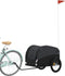 vidaXL - Fietstrailer - 45 - kg - ijzer - zwart