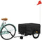 vidaXL - Fietstrailer - 45 - kg - ijzer - zwart