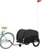 vidaXL - Fietstrailer - 45 - kg - ijzer - zwart