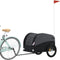 vidaXL - Fietstrailer - 45 - kg - ijzer - zwart