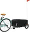 vidaXL - Fietstrailer - 45 - kg - ijzer - zwart