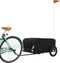 vidaXL - Fietstrailer - 45 - kg - ijzer - zwart