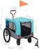 vidaXL - Fietstrailer - en - hondenwagen - 2-in-1 - blauw - en - grijs