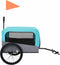vidaXL - Fietstrailer - en - hondenwagen - 2-in-1 - blauw - en - grijs