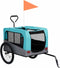 vidaXL - Fietstrailer - en - hondenwagen - 2-in-1 - blauw - en - grijs