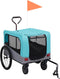 vidaXL - Fietstrailer - en - hondenwagen - 2-in-1 - blauw - en - grijs