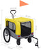 vidaXL - Fietstrailer - en - hondenwagen - 2-in-1 - geel - en - grijs