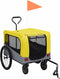 vidaXL - Fietstrailer - en - hondenwagen - 2-in-1 - geel - en - grijs