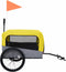 vidaXL - Fietstrailer - en - hondenwagen - 2-in-1 - geel - en - grijs