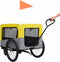 vidaXL - Fietstrailer - en - hondenwagen - 2-in-1 - geel - en - grijs