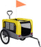 vidaXL - Fietstrailer - en - hondenwagen - 2-in-1 - geel - en - grijs