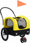 vidaXL - Fietstrailer - en - hondenwagen - 2-in-1 - geel - en - zwart