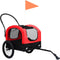 vidaXL - Fietstrailer - en - hondenwagen - 2-in-1 - geel - en - zwart