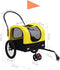 vidaXL - Fietstrailer - en - hondenwagen - 2-in-1 - geel - en - zwart