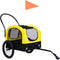 vidaXL - Fietstrailer - en - hondenwagen - 2-in-1 - geel - en - zwart