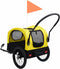 vidaXL - Fietstrailer - en - hondenwagen - 2-in-1 - geel - en - zwart
