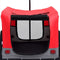 vidaXL - Fietstrailer - en - hondenwagen - 2-in-1 - rood - en - grijs