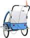 vidaXL - Fietstrailer - en - kinderwagen - 2-in-1 - blauw - en - grijs