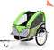 vidaXL - Fietstrailer - en - kinderwagen - 2-in-1 - groen - en - grijs
