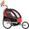 vidaXL - Fietstrailer - en - kinderwagen - 2-in-1 - zwart - en - rood