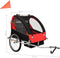 vidaXL - Fietstrailer - en - kinderwagen - 2-in-1 - zwart - en - rood