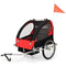 vidaXL - Fietstrailer - en - kinderwagen - 2-in-1 - zwart - en - rood