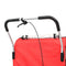 vidaXL - Fietstrailer - en - kinderwagen - 2-in-1 - zwart - en - rood