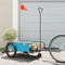 vidaXL - Fietstrailer - oxford - stof - en - ijzer - blauw - en - zwart