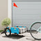 vidaXL - Fietstrailer - oxford - stof - en - ijzer - blauw