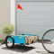 vidaXL - Fietstrailer - oxford - stof - en - ijzer - blauw
