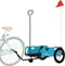 vidaXL - Fietstrailer - oxford - stof - en - ijzer - blauw