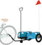 vidaXL - Fietstrailer - oxford - stof - en - ijzer - blauw