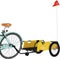 vidaXL - Fietstrailer - oxford - stof - en - ijzer - geel - en - zwart