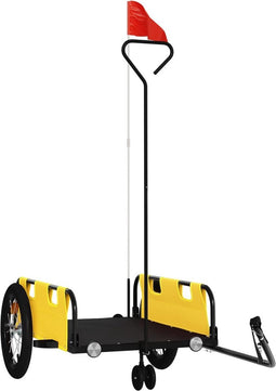 vidaXL - Fietstrailer - oxford - stof - en - ijzer - geel