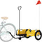 vidaXL - Fietstrailer - oxford - stof - en - ijzer - geel