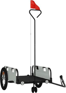 vidaXL - Fietstrailer - oxford - stof - en - ijzer - grijs
