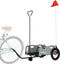 vidaXL - Fietstrailer - oxford - stof - en - ijzer - grijs