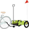 vidaXL - Fietstrailer - oxford - stof - en - ijzer - groen